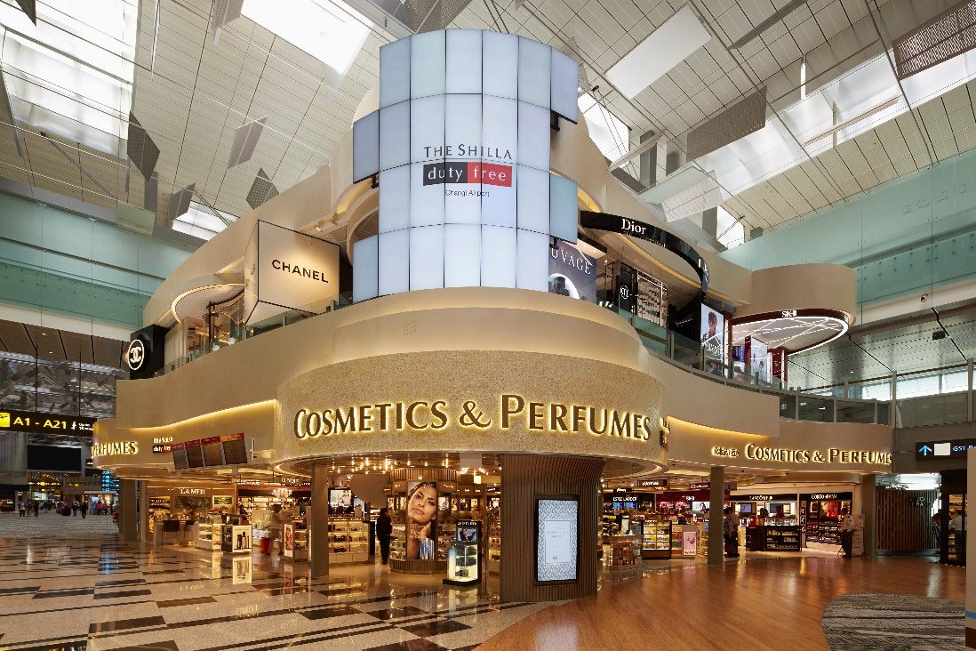 Shilla Cosmetics & Perfumes @ Changi Airport T1, T2 & T3, mechanical and electrical works by Wistec Engineers